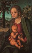 Lucas  Cranach The Madonna with the Bunch of Grapes Spain oil painting artist